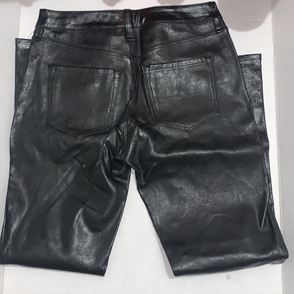 NWT! Black Franky Mid Rise Lamb Leather - Picture 7 of 7
